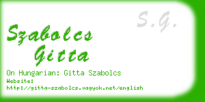 szabolcs gitta business card